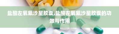 盐酸左氧氟沙星胶囊,盐酸左氧氟沙星胶囊的功效与作用